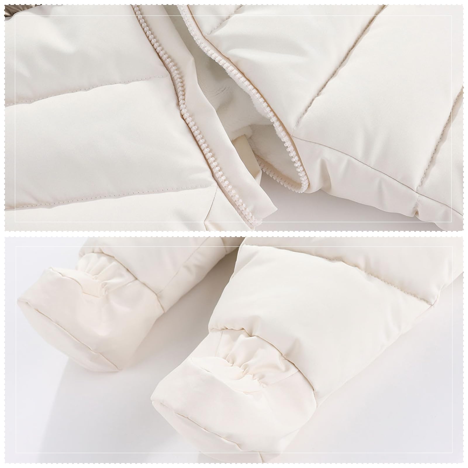 Combinaison de Neige Bébé Fille Polaire Épais Vêtements de Ski Garçon Chauds Coupe-vent avec Gants