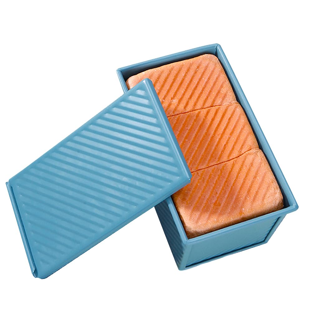 Tapa De Molde Para Pan Pullman Con Verde Oscuro, Capacidad De Masa De 1 Libra, Molde Para Pan Rectangular, Moldes Para Pan Largos Antiadherentes Para Pan Casero, Moldes Antiadherentes