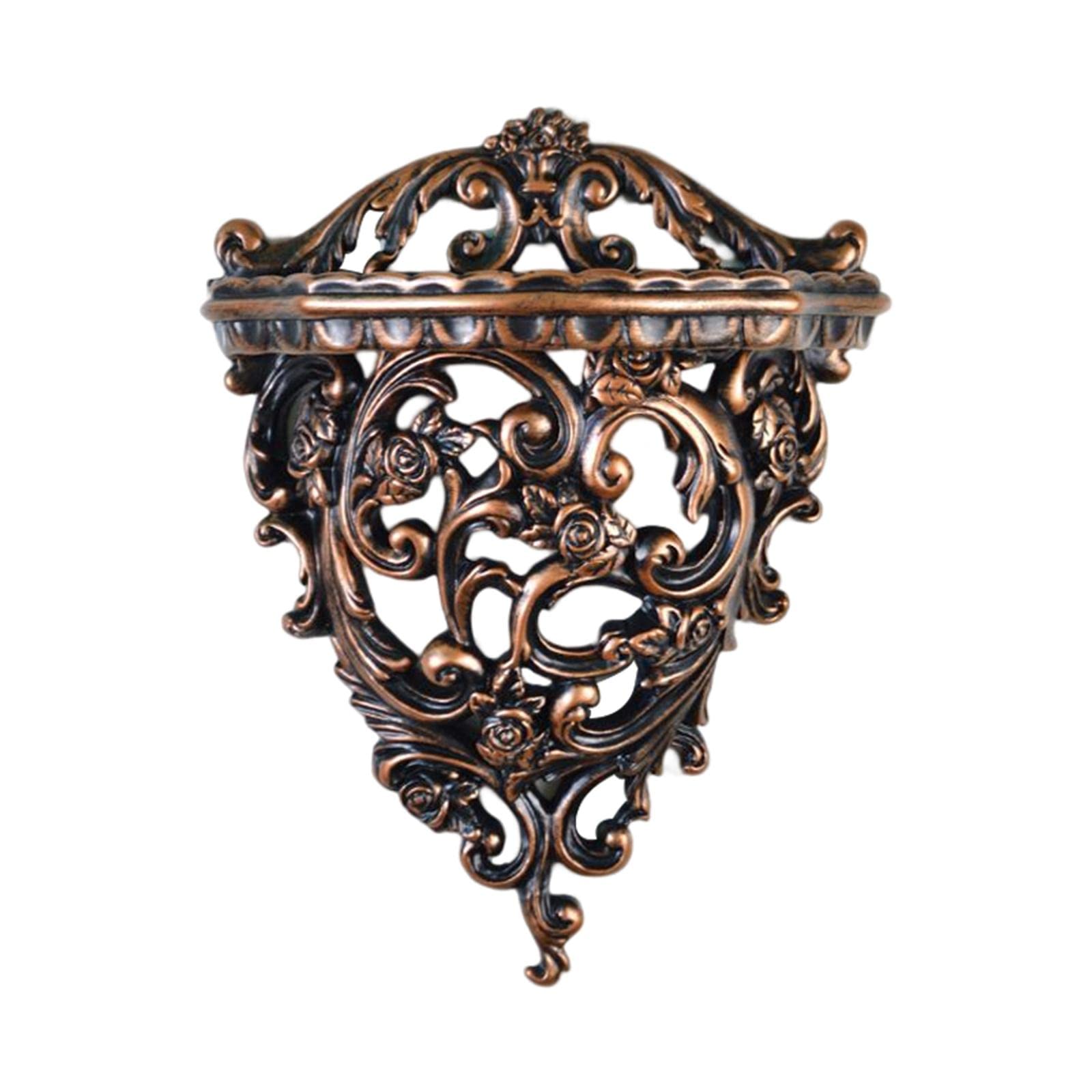 Étagères murales vintage bronze S : rangement et décoration
