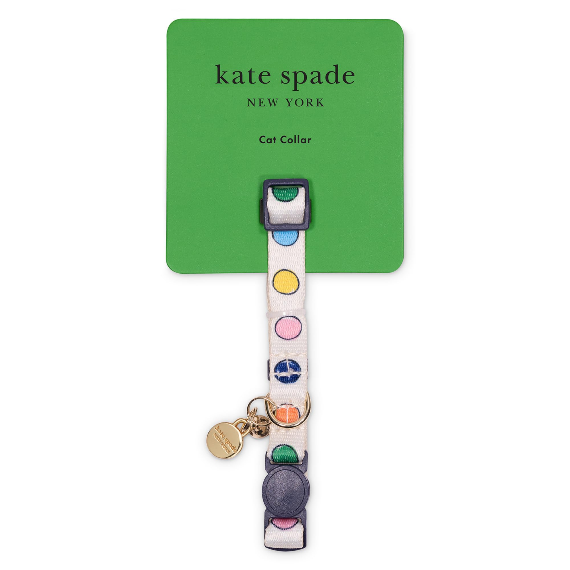 kate spade new york Breakaway Katzenhalsband, verstellbares Halsband mit Schnallenverschluss, Aquarell-Punkte