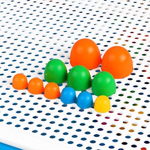 Itian Mushroom Nail Toys 296 Pcs Novelty Puzzle Pegboard for Kids Jigsaw Puzzle Pegboard for Children 7