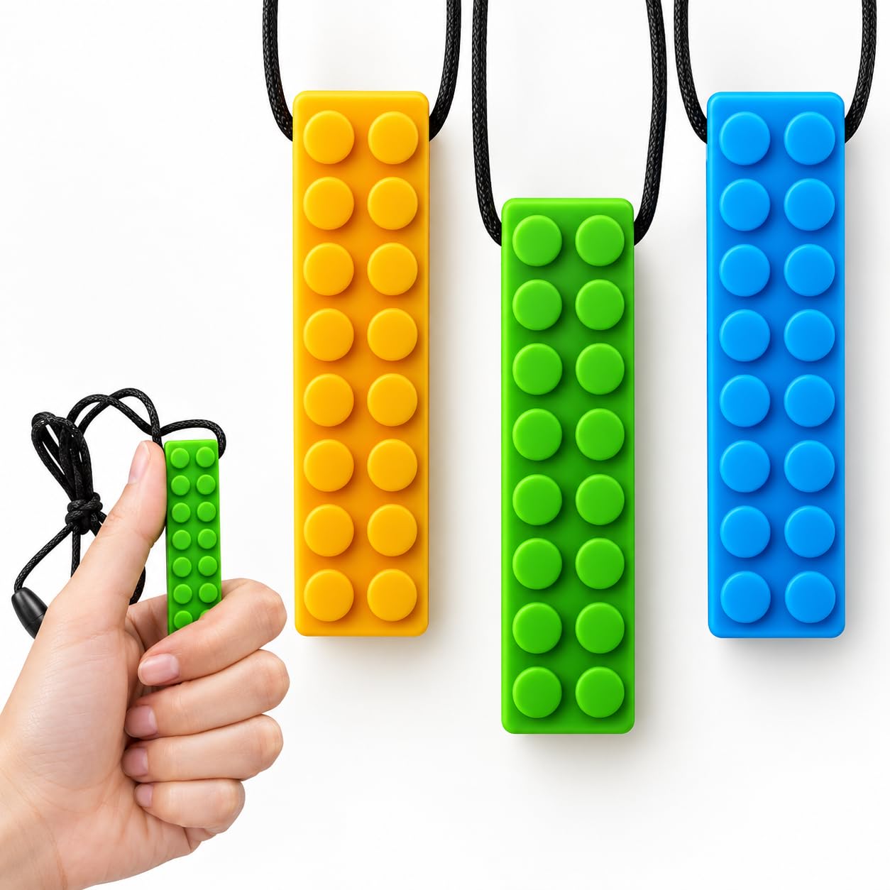 Gafly (3 Pack) Chew Necklaces for Sensory Kids with Autism and ADHD
