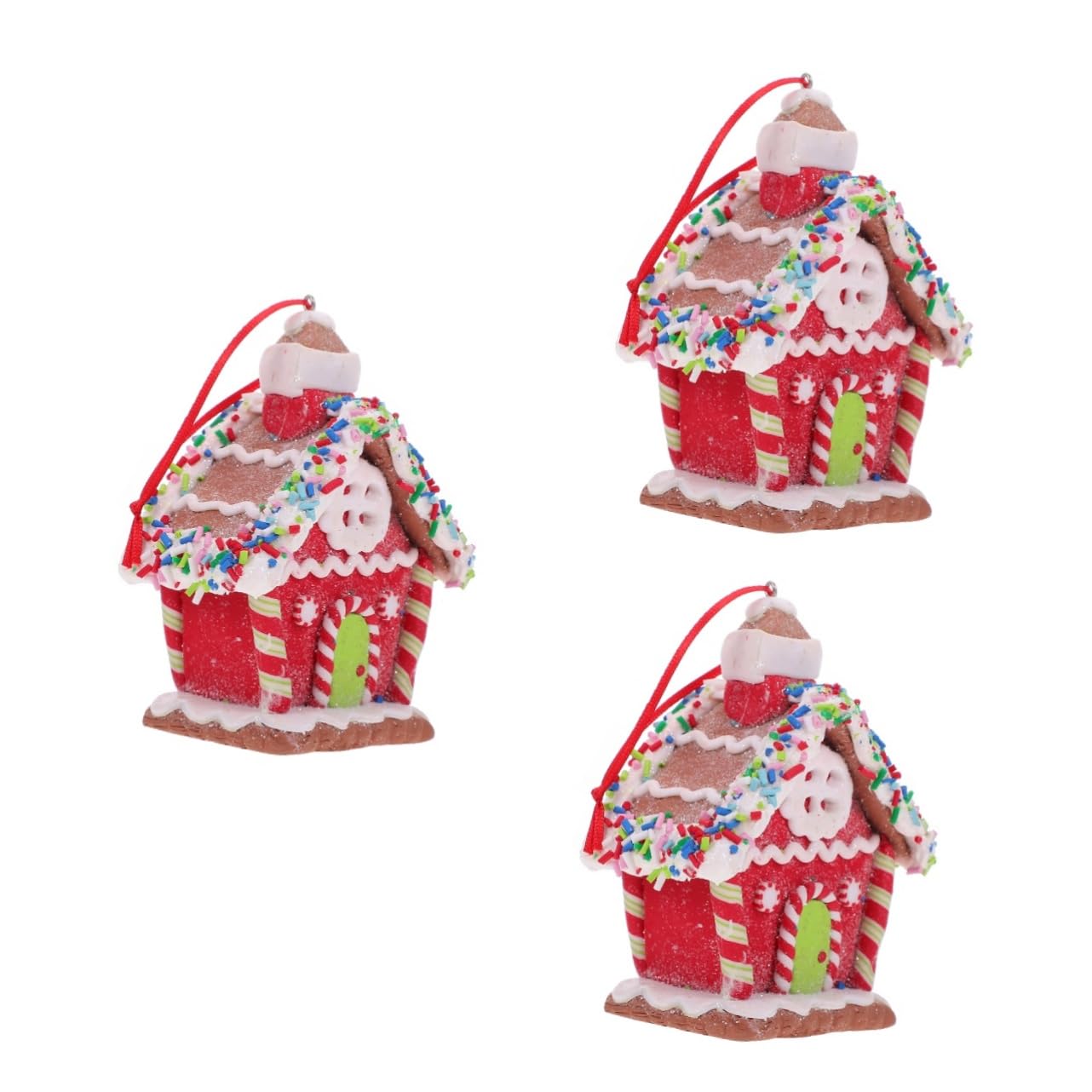 Zerodeko 3 Pezzi Decorazioni Per Lalbero Di Natale Ornamenti Per Lalbero Di Natale Appesi A Forma Di Casa Materiale in Resina Decorazione