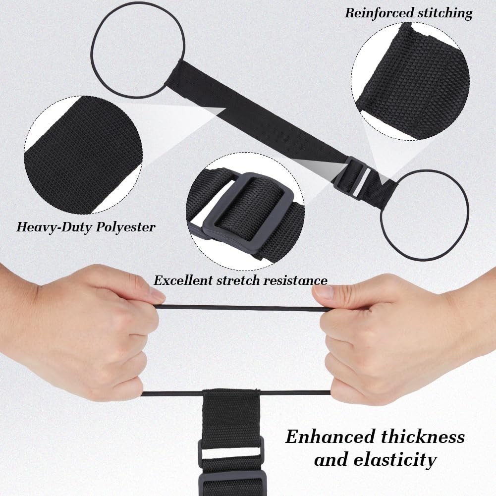 MAYJOYDIY Paquete de 10 correas de conexión de equipaje de 57 a 70 cm, correas de equipaje de viaje con sistema de cierre, cinturón elástico para maleta, para vacaciones, viajes de negocios, gestión