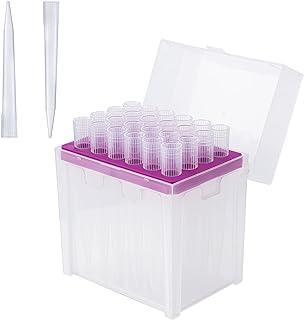 5ml Pipette Tips - FOUR E'S SCIENTIFIC Universal 5000ul Pipette Tips Racked RNase/DNase Free & Pyrogen Safe, Autoclavable, 1 Rack 24 Tips