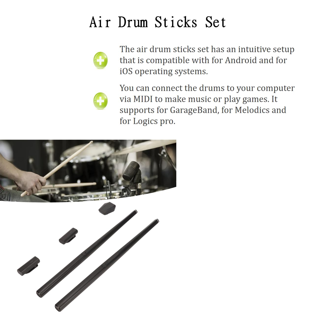 Batterie Électronique Portable Kit de Percussion Numérique pour Débutants Adultes avec Support MIDI et Leçons Incluses Optimisées