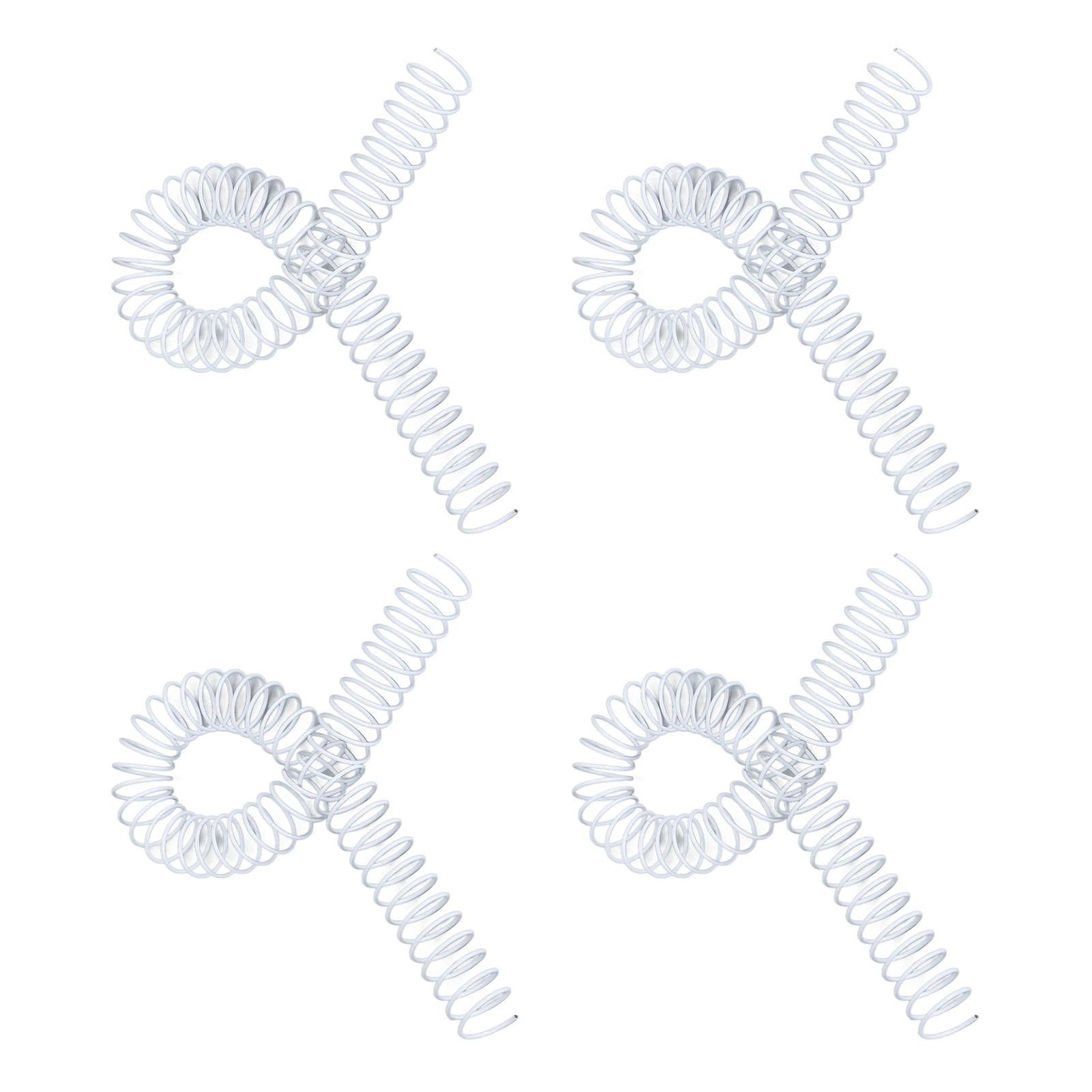 Dorsi per Rilegatura a Pettine in Plastica 100 Pezzi, 48 Anelli, Dorsi per Rilegatura a Spirale, per Studenti e Colleghi (WHITE)