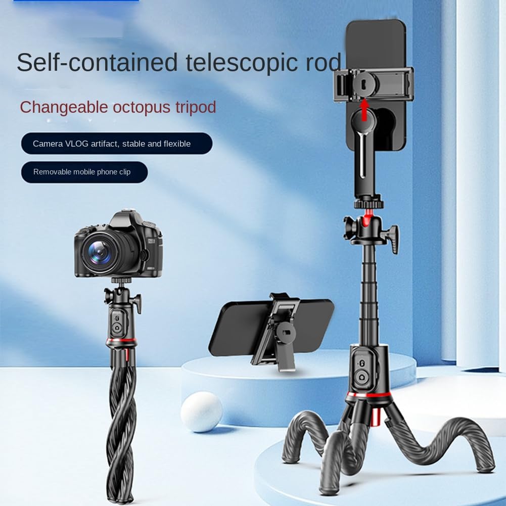 Treppiede per telefono selfie stick treppiedi flessibile allungabile per smartphone e fotocamera con telecomando senza fili, durevole, facile da installare, 500424828