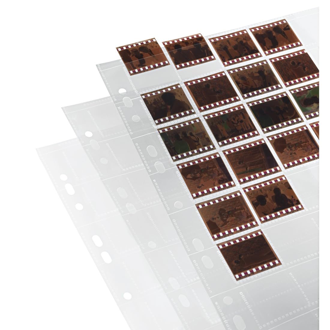 Hama 2032 | Negative/Unmounted Slide File Storage Sleeves, each holding 40 single 24 x 36 mm Frames, Polypropylene | Pack of 25