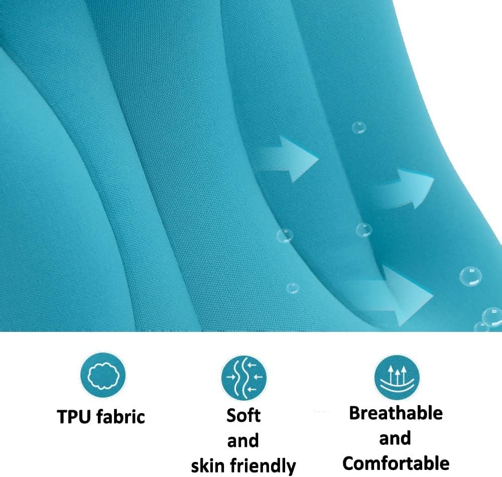 COOL & FRESH Inflatable Travel Pillow 2 Pack - Back Waist Support Pillow for Long Distance Traveling and Long Hours Sitting