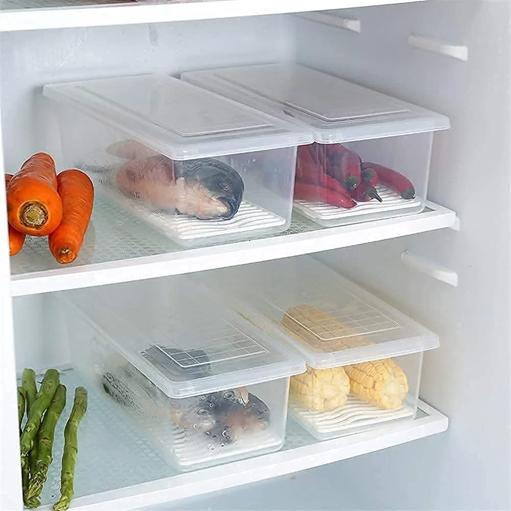 Buy Antusias Fridge Storage Boxes Fridge Organizer with Removable Drain