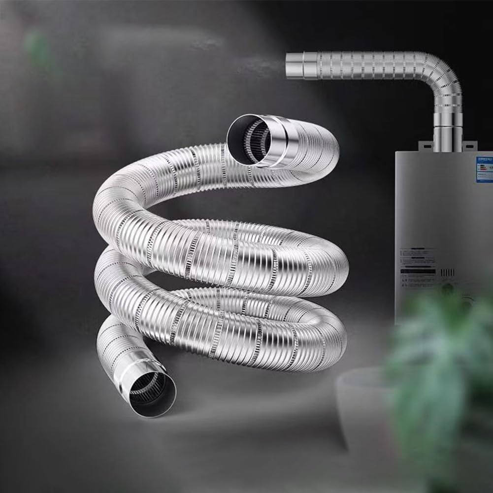 SPORTARC Stainless Steel Elbow Chimney Liner Bend Multi Flue Stove Pipe, Telescopic, Silver, 1.5m, 1 Pack - Image 4