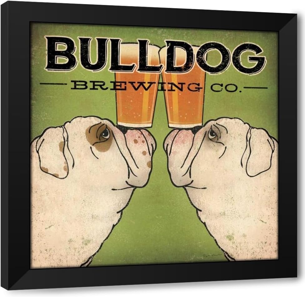 ArtDirect Bulldog Brewing Custom Framed Art Print Giclee Print or Canvas Options with Various Sizes and Customization by Fowler, Ryan