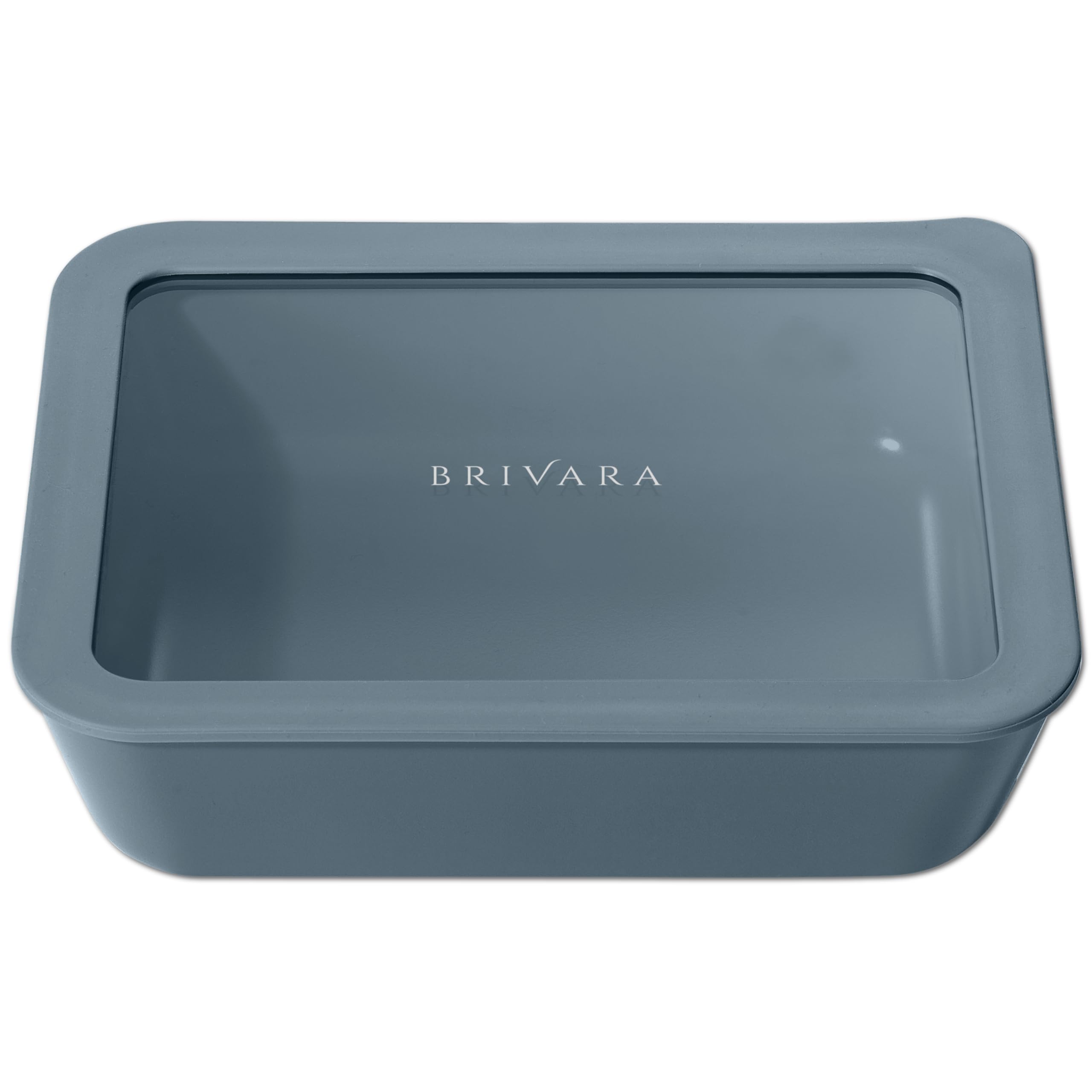 BRIVARA HOME Ceramic Coated Glass Food Storage Container | No PTFE, PFOA, PFAS, and BPA | Reusable Non Toxic Meal Prep Container with Glass Lid | Easy