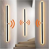 Vista 4 de Lámpara de pared LED con sensor de movimiento, tira de luz de pared lineal, lámpara de pared con sensor de movimiento activado por movimiento