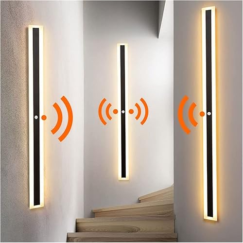 Miniatura 4 de Lámpara de pared LED con sensor de movimiento, tira de luz de pared lineal, lámpara de pared con sensor de movimiento activado por movimiento de