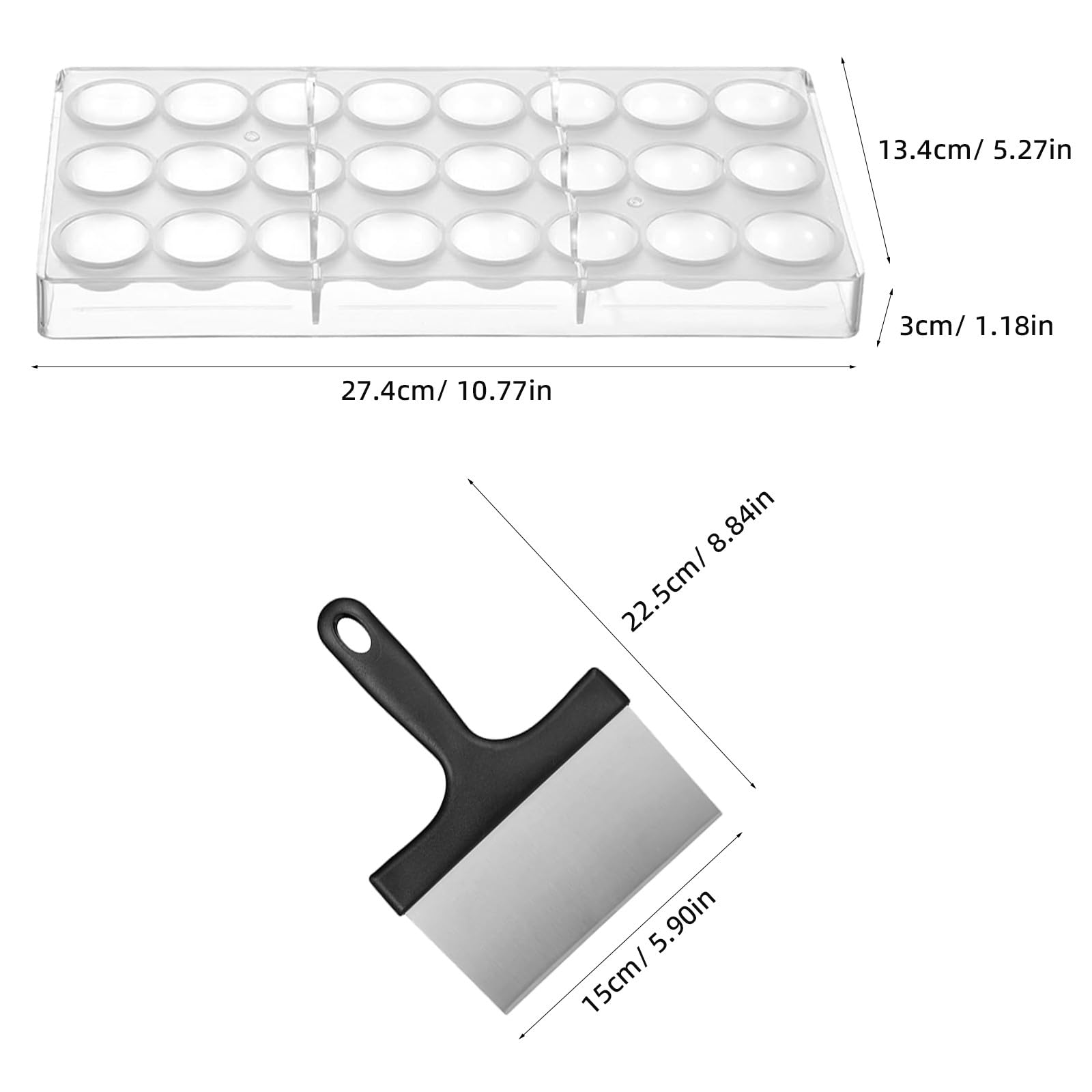 Zerodeko 1 juego de moldes de acrílico transparente para chocolate con rasp