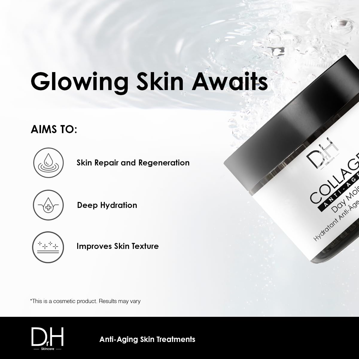 Dr H Collagen Anti-Ageing Day Moisturiser 60ml, 60 ml (Pack of 1) - Image 2