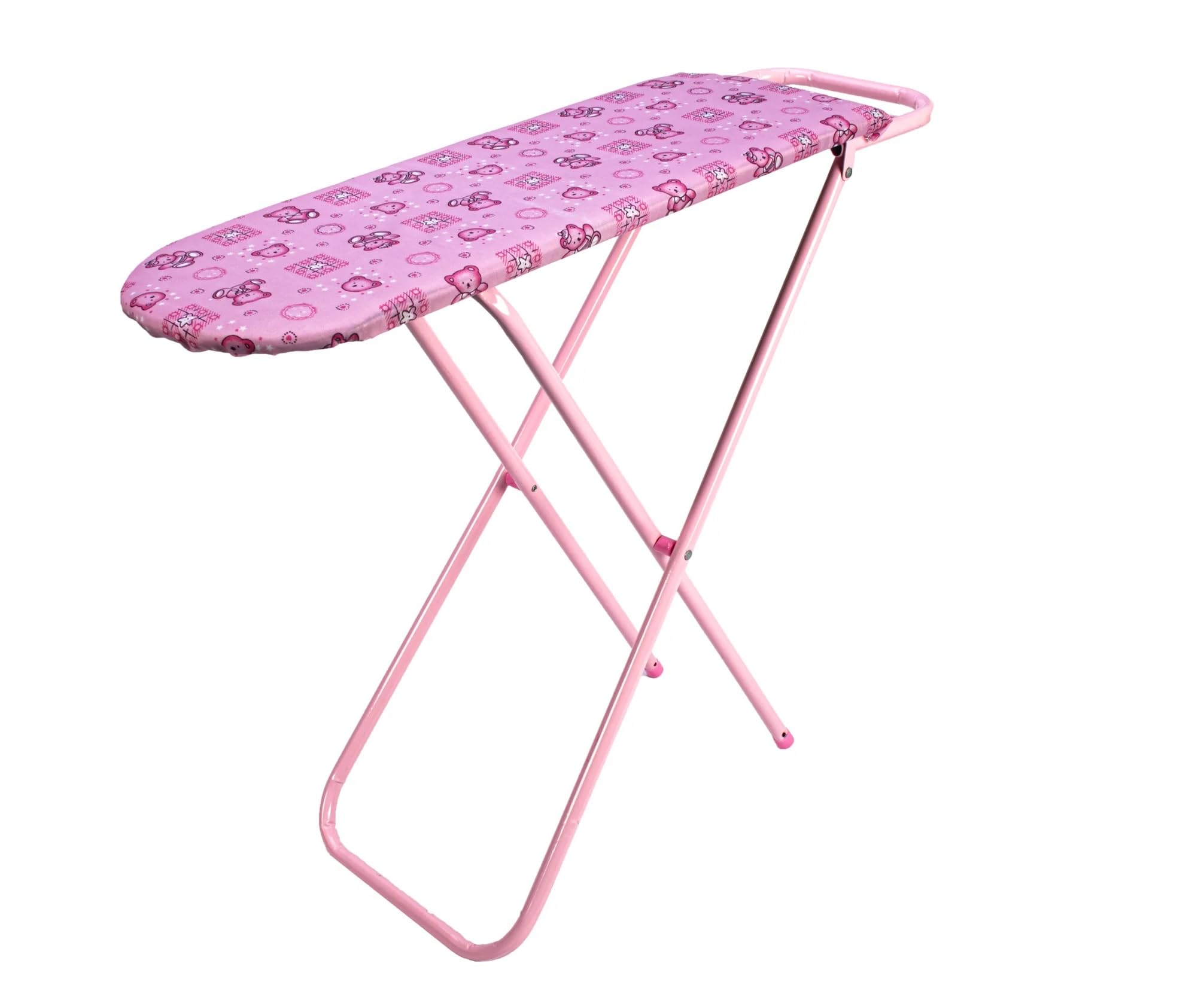 Asse da Stiro Giocattolo Pieghevole in Metallo - Set Stireria per Bambini Con Struttura in Metallo e Piano in Legno Rivestito