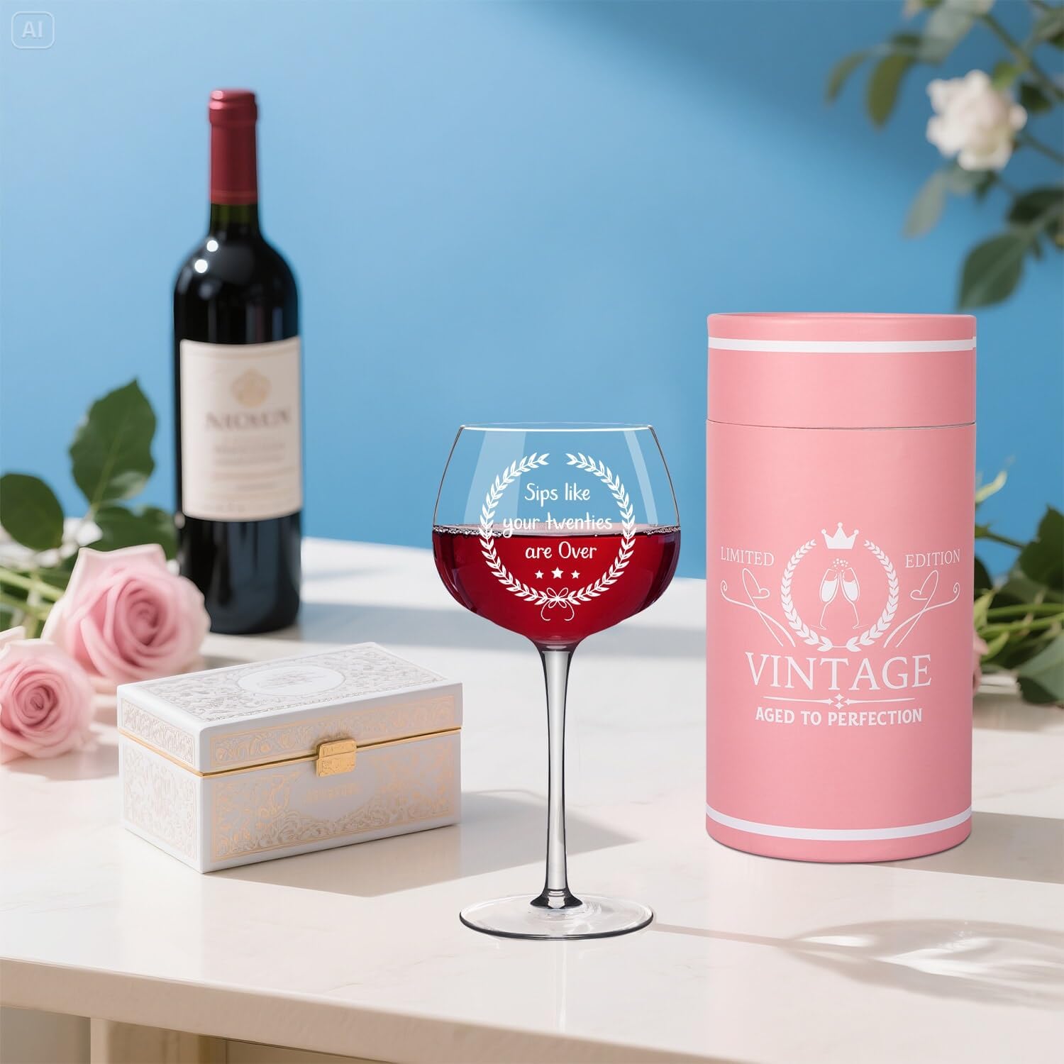 Funny 30TH Birthday Gifts for Her Women, Happy 30TH Birthday Decorations for Her, 30 Year Old Bday Gifts for Women, Dirty 30 Wine Glass Gift Ideas for Friends Daughter Sister Coworker Wife Aunt 30S - Image 5