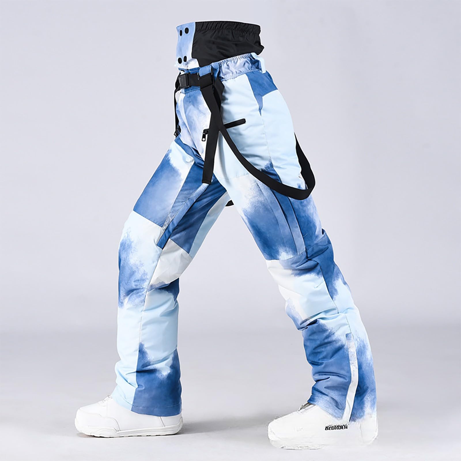 Sunnyuk Pantaloni Neve Uomo Tuta Elasticizzati Impermeabile Salopette Montagna Taglie Forti Pantaloni Termici Snowboard Pantalone Invernale da Neve Sci Curvy