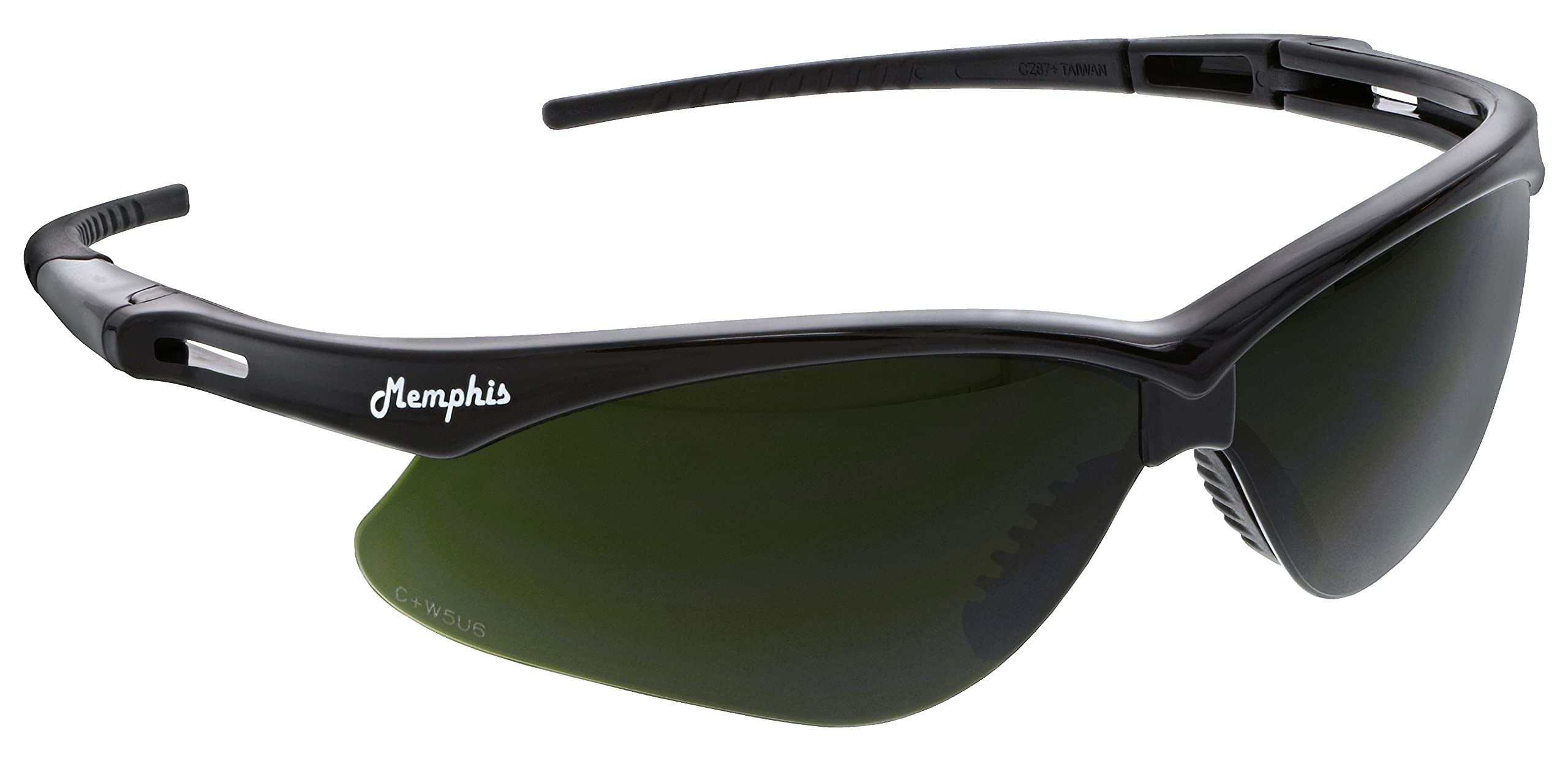 Memphis Series MP1150 Safety Glasses, Eye Protection, Welding, Black Frame, Green Filter Shade 5.0 Lens