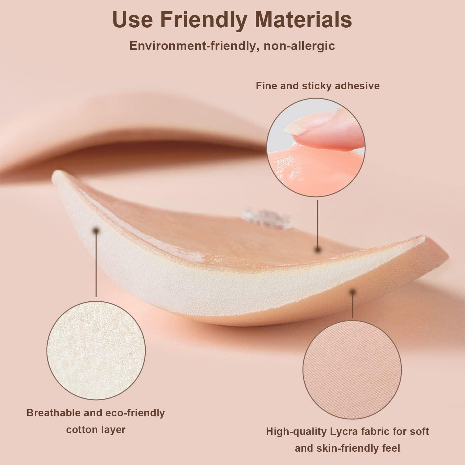 Awant Adhesive Sticky Push up Strapless Invisible Stick on Reusable Silicone Bra for Women Dress Breast Lift - Image 4