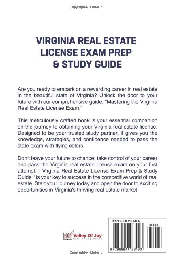 Virginia Real Estate License Exam Prep & Study Guide 2024-2025: Tips, Tricks and Techniques to Ace the Test your First Time 5 Full Practice Tests with Answers - Image 2