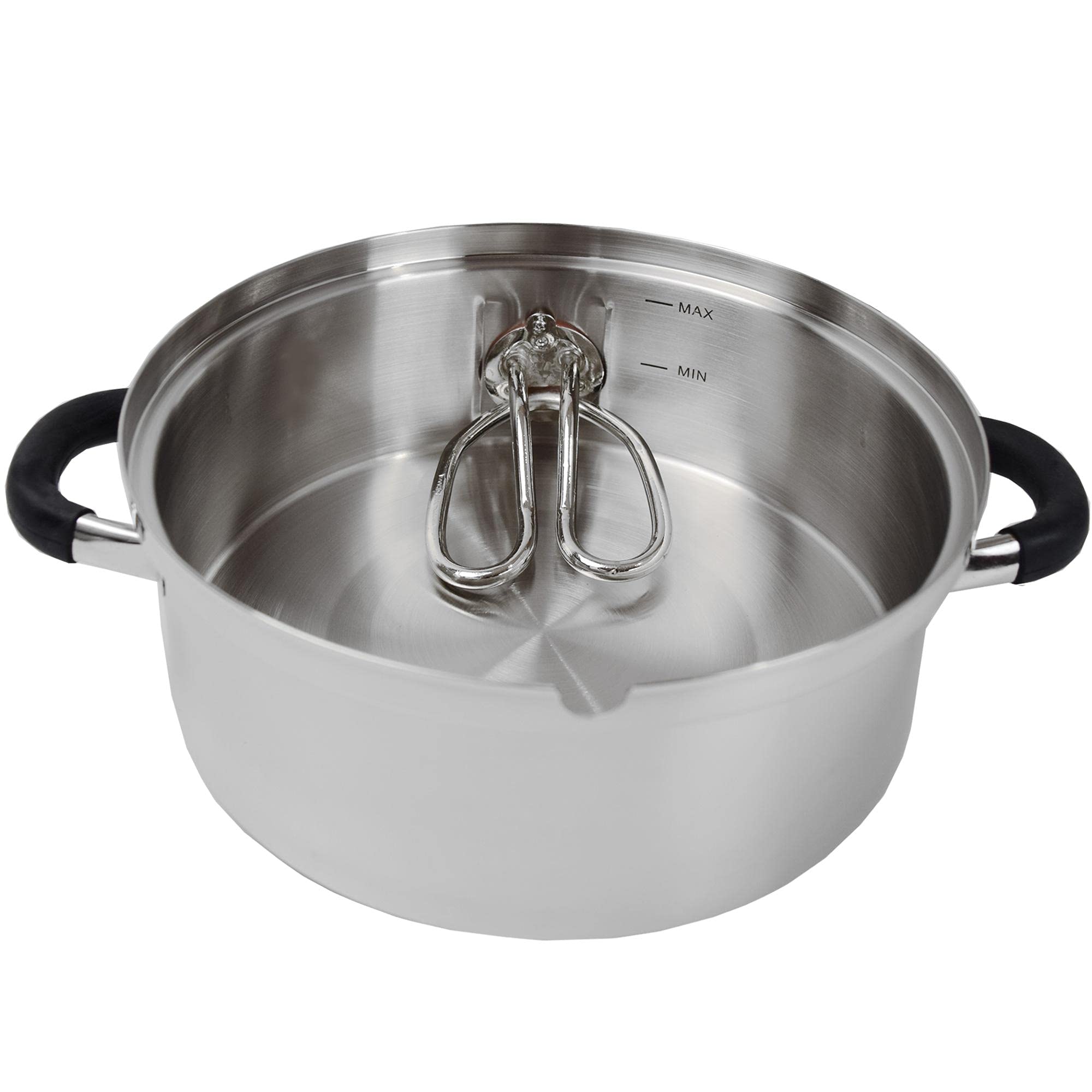 Syntrox Germany mobiler Dampfentsafter aus Edelstahl mit Glasdeckel 1500W 8.5L