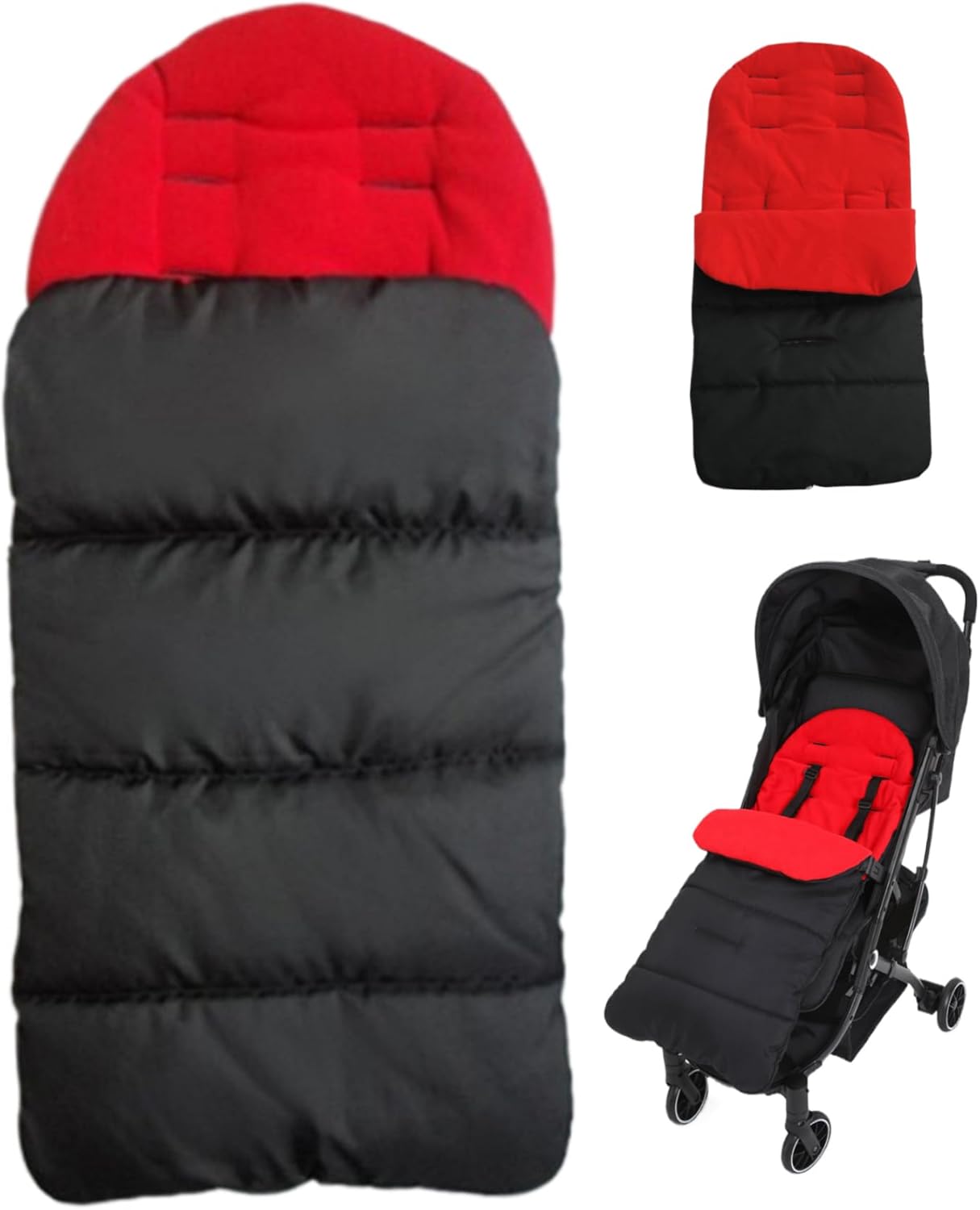 Stroller Footmuff, Warm Cozy Stroller Sleeping Bag with Polar Fleece Lining, Bunting Bag, 2-in-1 Detachable Cover for Winter, Most Strollers