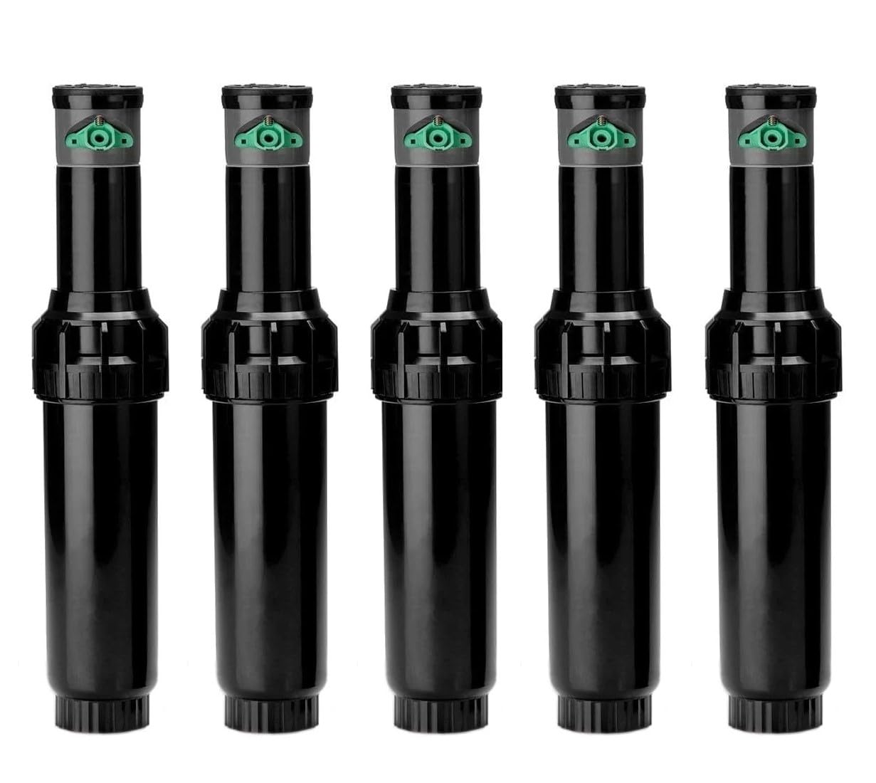 Suinga Confezione da 5 irrigatori K-Rain ProSport da 1" | Portata da 13 a 23 metri | Irrigatore a turbina ad angolo regolabile | Settoriale e circolare | Memoria ad arco | Pressione da 2,8 a 6,2 bar