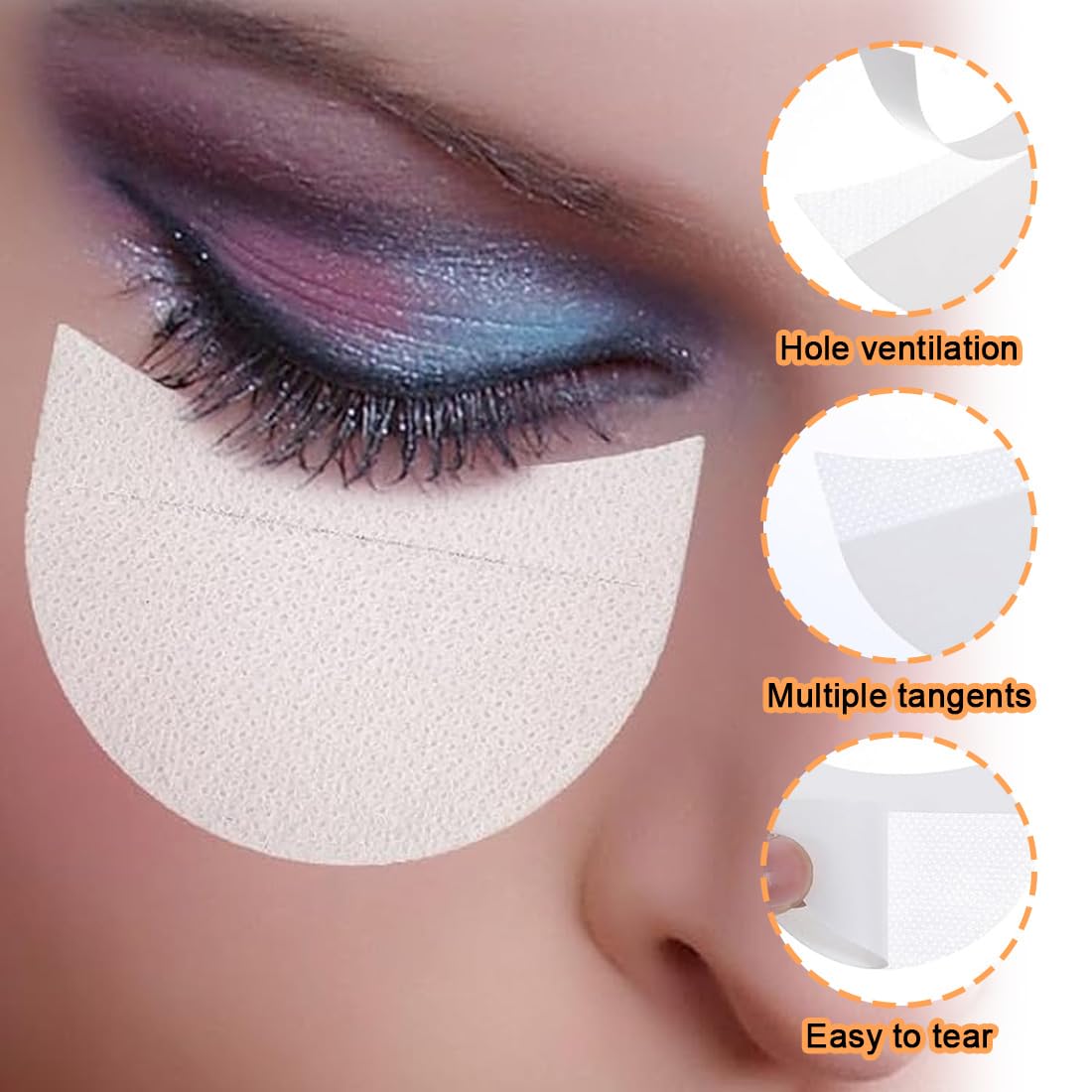 200 pezzi Patch occhi per extension ciglia, Scotch per trucco occhi, Patch adesivi per ombretto, Protezione per ombretto, Prevenzione della tinta e dei residui delle extension ciglia