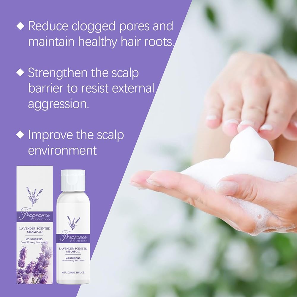 Shampoo nutriente for capelli alla fragranza di lavanda, detergente detergente delicato non irritante for ciocche luminose idratate e setose