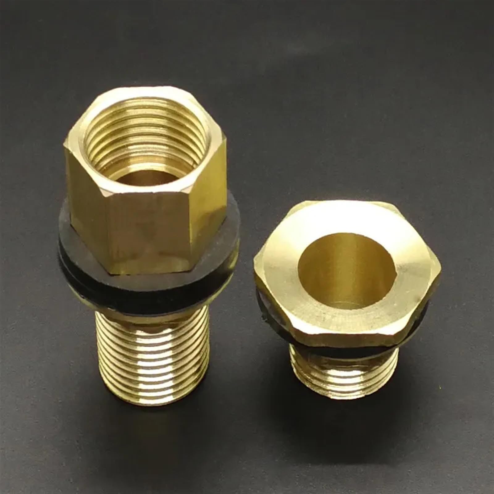 Varios Conectores de Acoplamiento de tubería de mamparo for Tanque de Agua de latón Macho de 1/2", 3/4" y 1", Adaptador for Orificio de Drenaje for jardín doméstico(04-40mm)