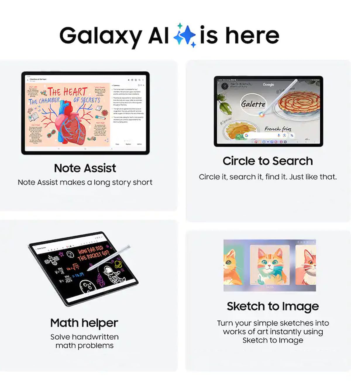 Samsung Galaxy Tab S9 Ultra FE+ Plus AI Android Tablet (14.6" QHD Touchscreen 120Hz, 12GB RAM, 512GB Storage, 16-Hr Long Battery Life, S Pen, 2 Front + 2 Rear Cameras, Lightweight Durable), SM-X910