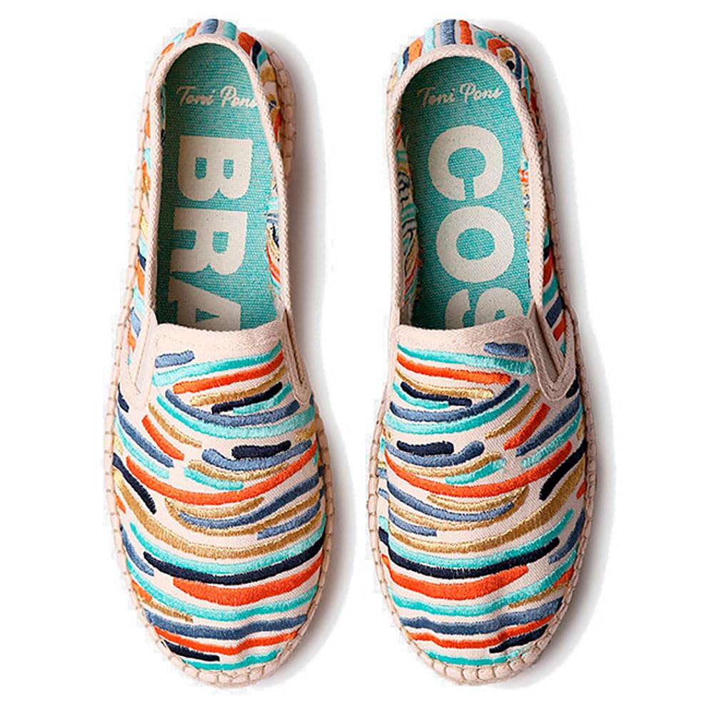 TONI PONS Pola - Alpargata Cerrada de algodón Bordada Multicolor