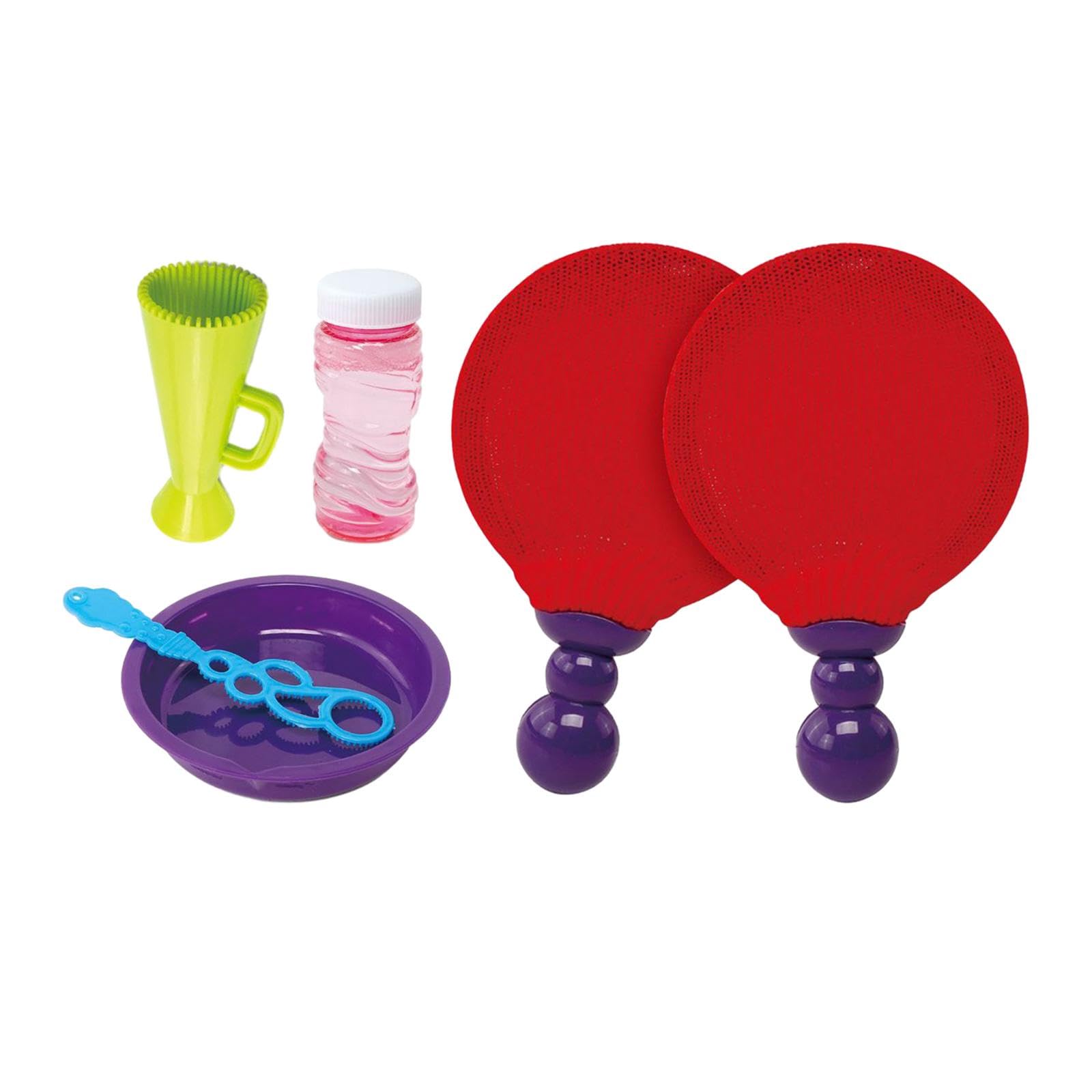 Menolana Toss and Catch Bubble Game with Racket, Table Tennis Toy for Backyard, Double Racket
