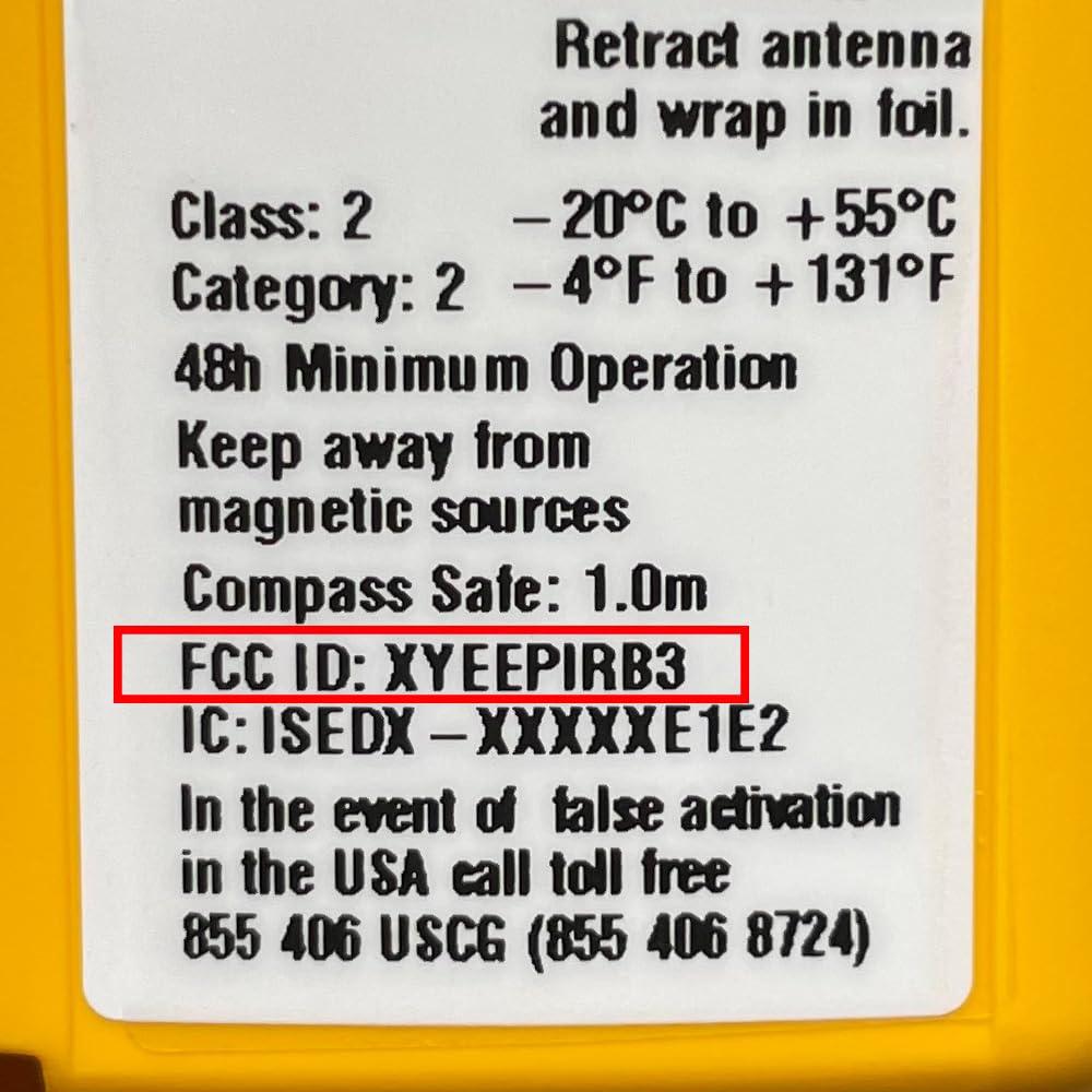 Ocean Signal rescueME EPIRB3 Balise GPS de Détresse Marine 406 MHz avec AIS Intégré et NFC Batterie 10 Ans Autonomie 48 H Flottante Étanche pour Sécurité en Mer