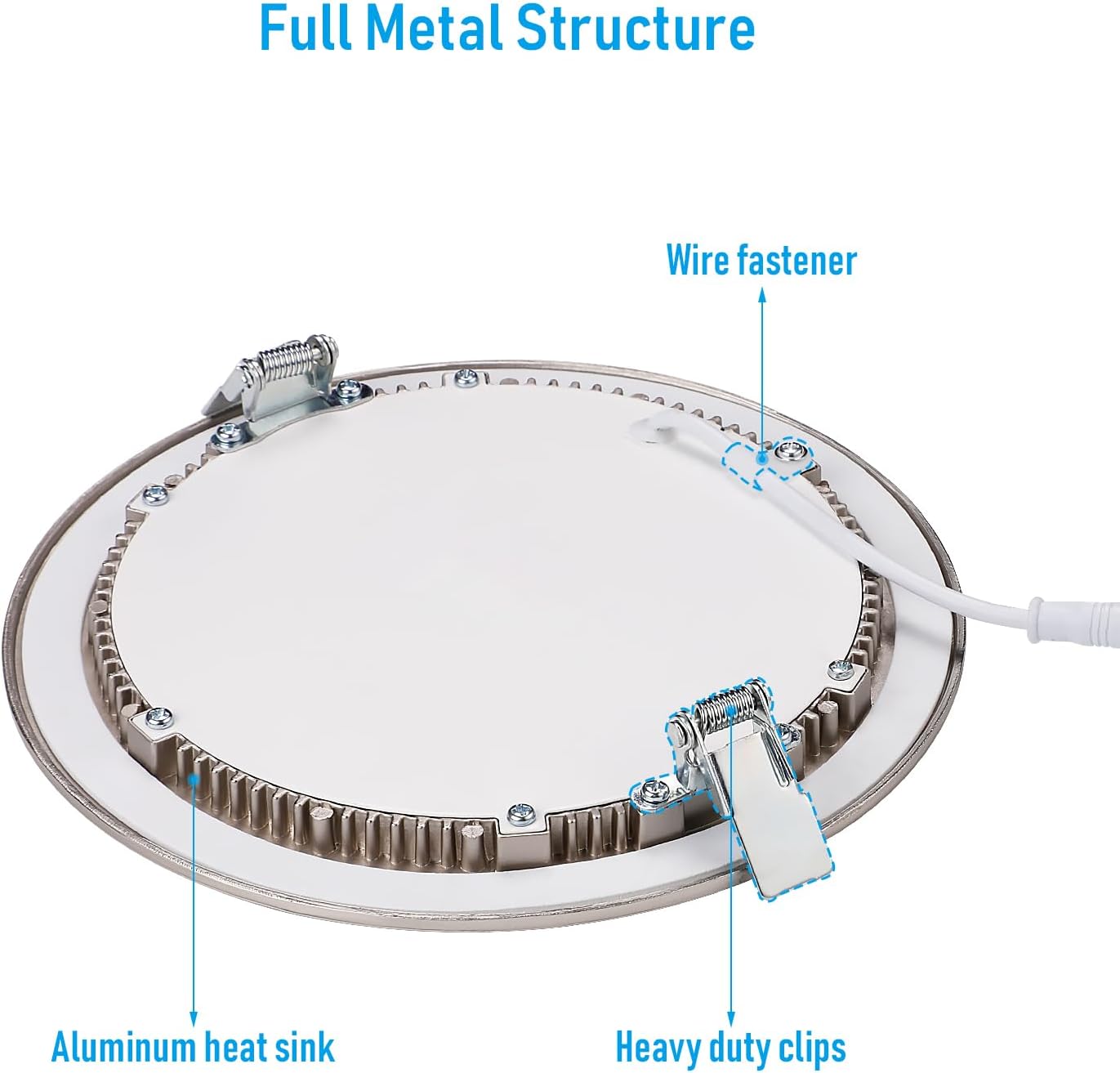 TORCHSTAR E-Lite Series 6 Inch Slim Recessed Lighting with J-Box, 13.5W Ultra-Thin LED Recessed Light, Dimmable Canless Downlight, ETL&ES Listed, CRI90, 4000K Cool White, Satin Nickel, Pack of 6