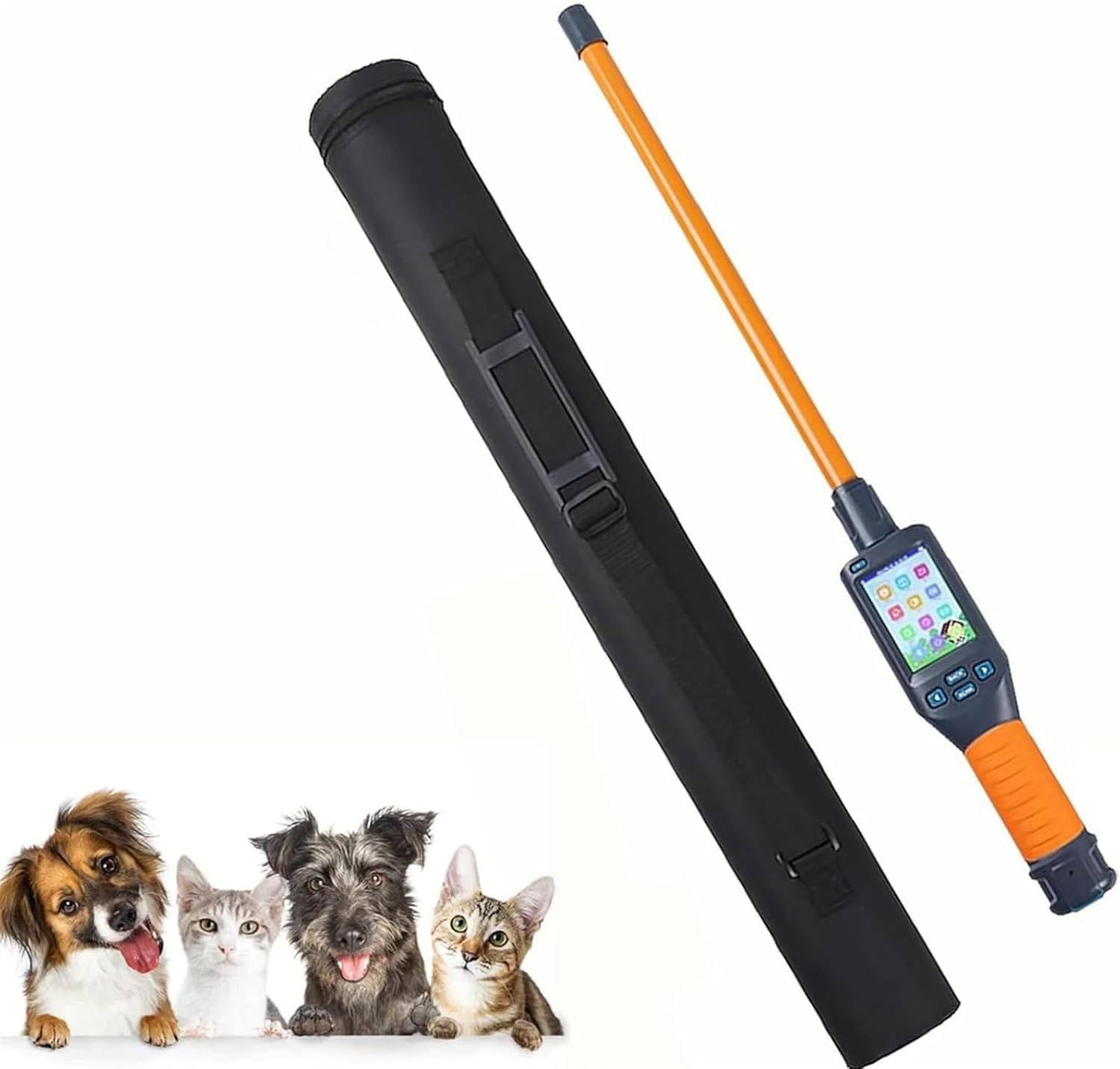 Lettore di Marchi Auricolari per Animali | Scanner portatile per microchip per animali domestici, con display LCD, per allevamenti e proprietari di animali.