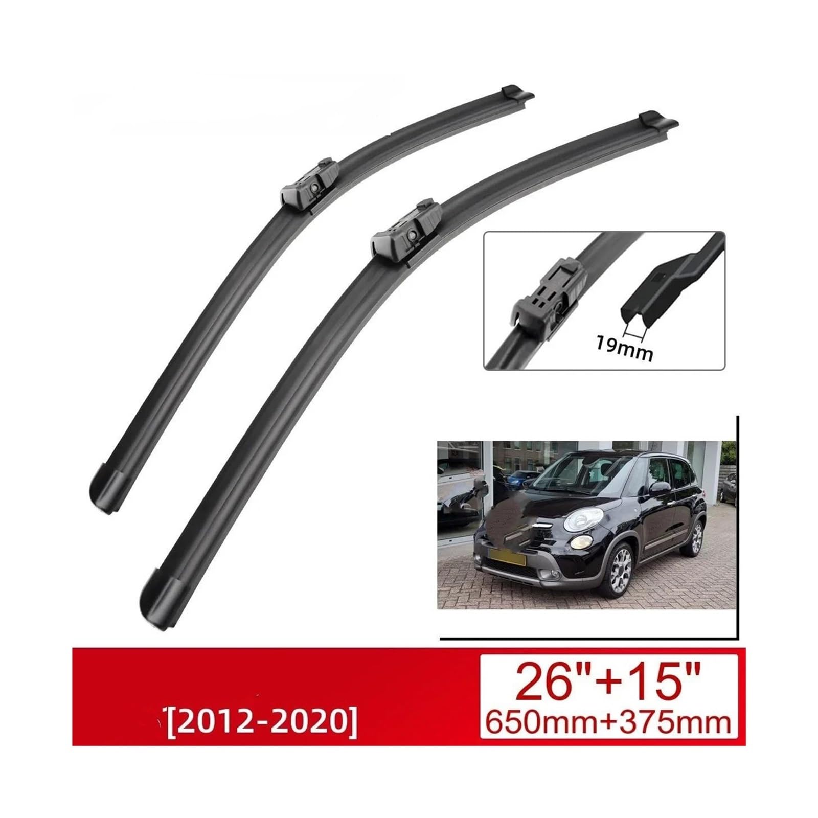 Limpiaparabrisas Para Fiat 500L 2012-2020 Escobilla Limpiaparabrisas Delantera Escobillas Limpiaparabrisas Delanteras Escobillas Limpiaparabrisas Accesorios Coche Delanteros Cepillos