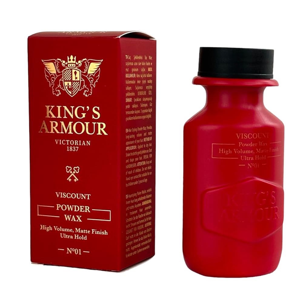 Sponsored Ad – King’s Armour VISCOUNT Powder Wax – Hair Styling Powder for Men – Ultra Hold, High Volume, Matte Finish – No Grease or Clumping – Easy to Wash Out – 20g