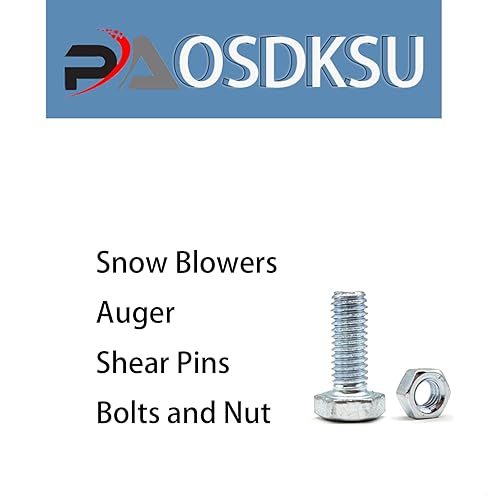 Miniatura 3 de 8 juegos de pernos y tuerca de corte de barrena HS1132 para sopladores de nieve Honda HS828 HS928 HS724 HS624 y HSS Series 724, 928, 1332, acero