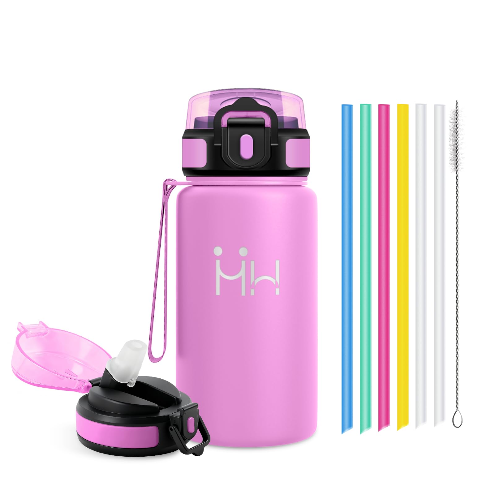 JAPORIA 500 ml Stainless Steel Water Bottle, Thermal Bottle with Straw, BPA Free Thermos, Leakproof, Water Bottle for School, Gym