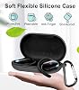 Funda A-Focus V20i, funda protectora de silicona suave resistente a golpes con accesorios de llavero compatible con Anker Soundcore V20i Negro 6