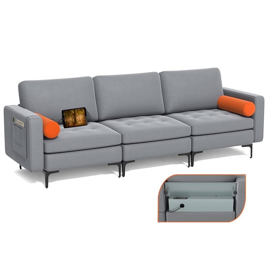 Amazon｜Giantex 97インチ セクショナルソファカウチ 3人掛け