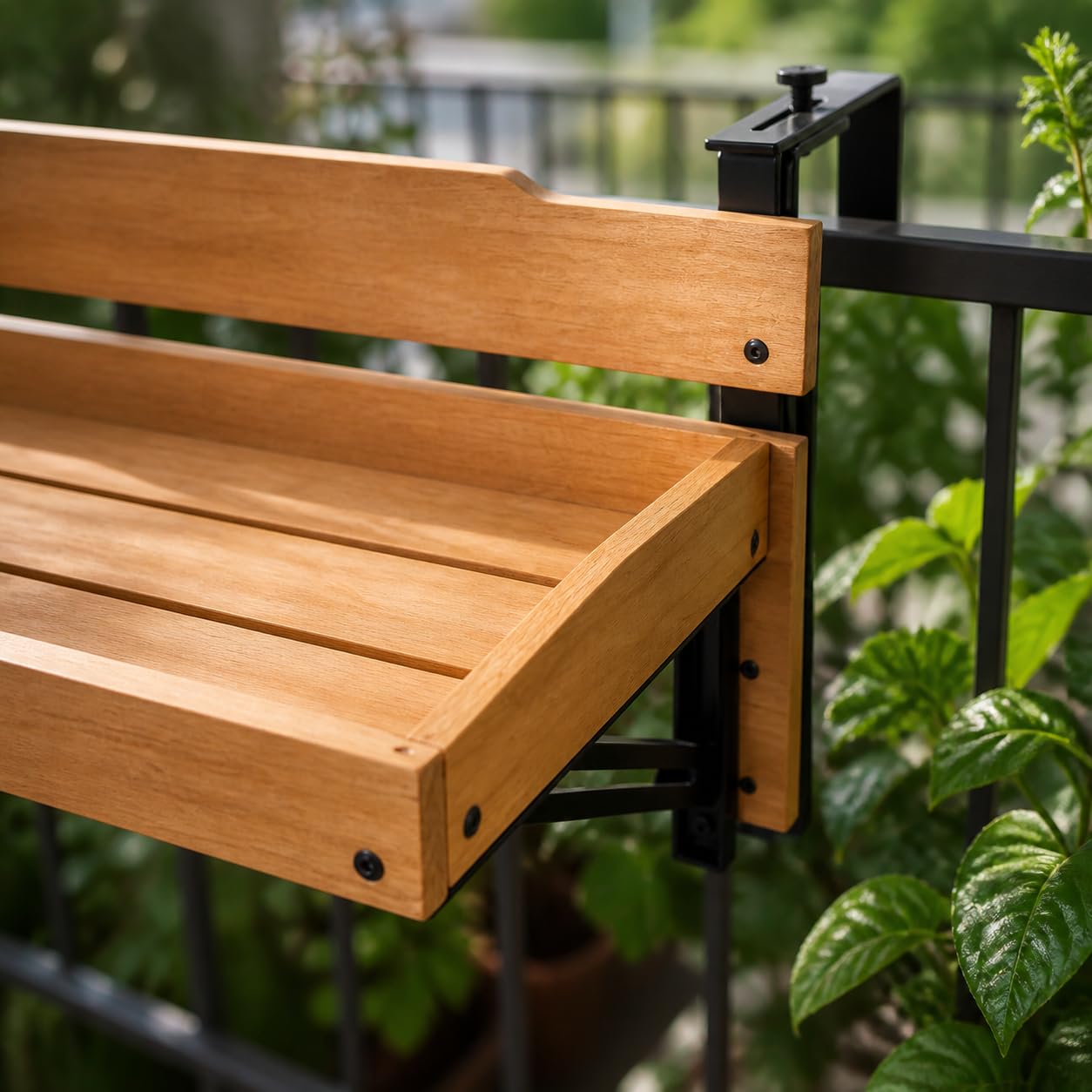 Fioriera Sospesa Balcone Legno Moderna, non pieghevole | Superficie liscia, , Spazio sul davanzale, Per hobbisti del fai-da-te