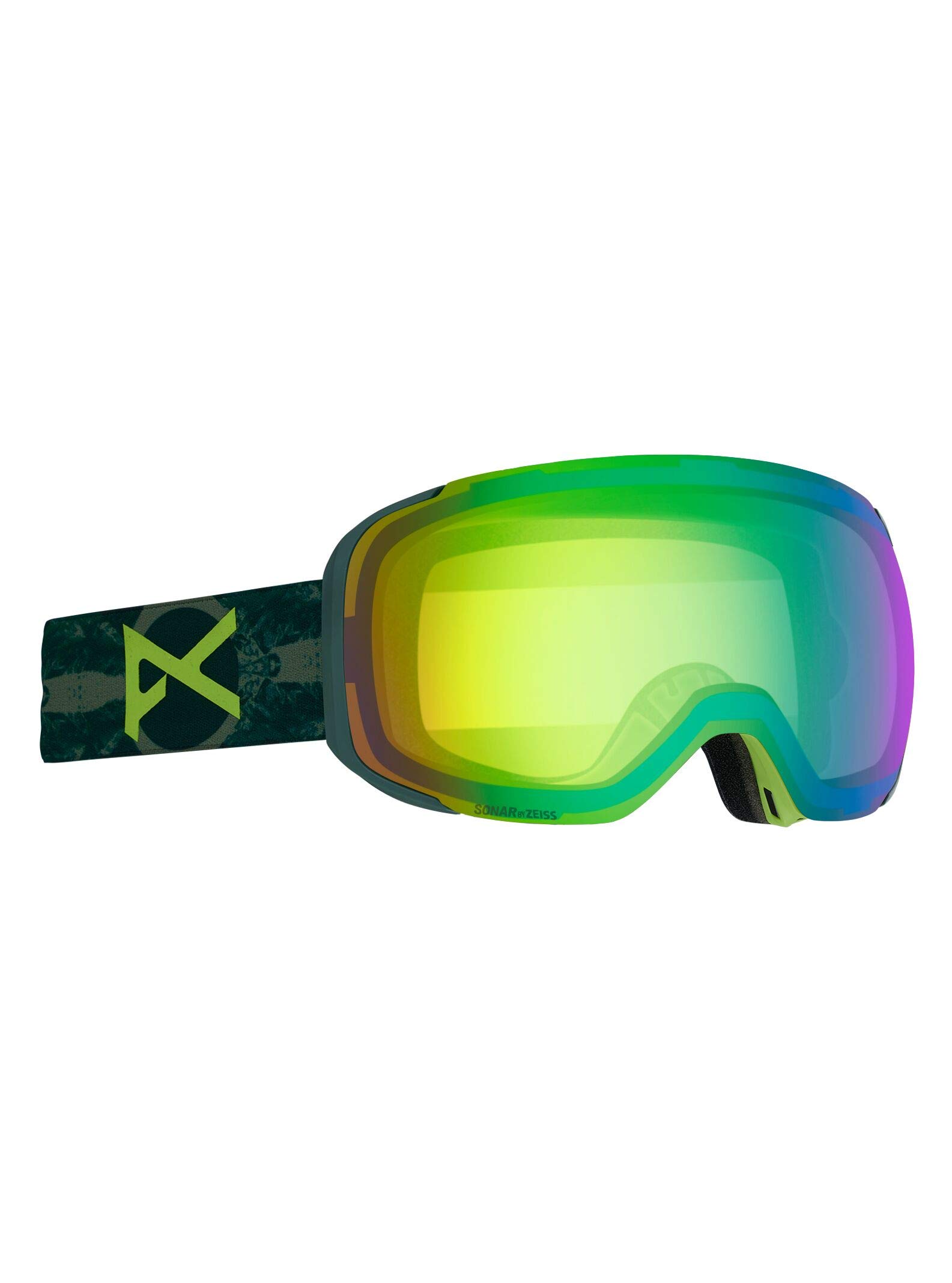 Anon Men's M2 Goggle with Spare Lens, Deer MTN Sonar Green Lens