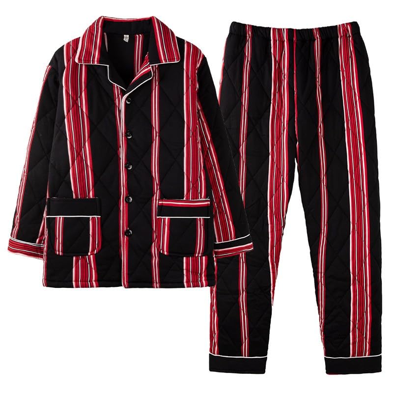 Pijama de hombre para San Valentín conjunto de dos piezas transpirable gris m 3
