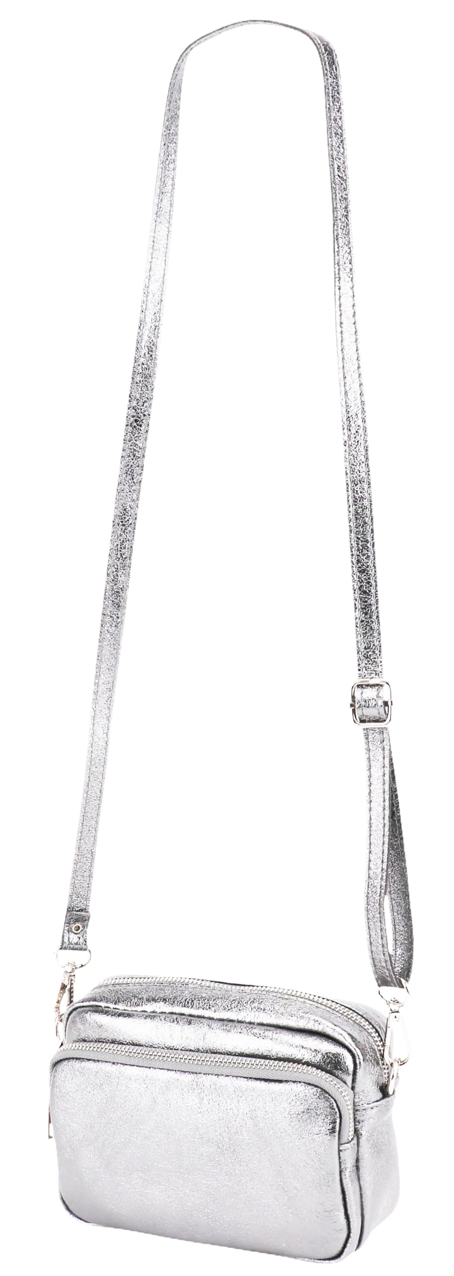 SH Leder Echtleder Umhängetasche Clutch kleine Tasche Abendtasche Alltagstasche mit Verstellbar Schultergurt 18x13cm Pia G394